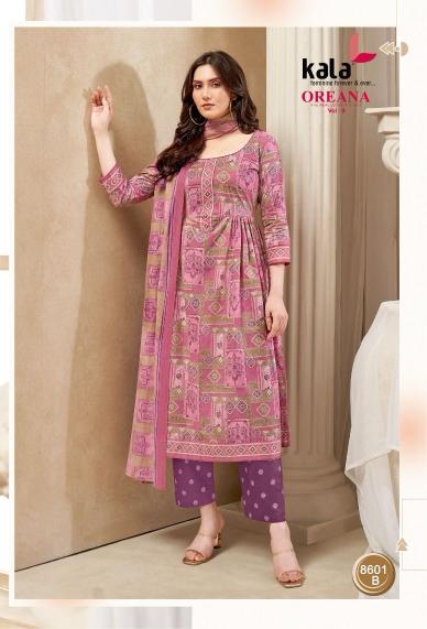 Kala oreana vol-9 cotton dress materials wholesale